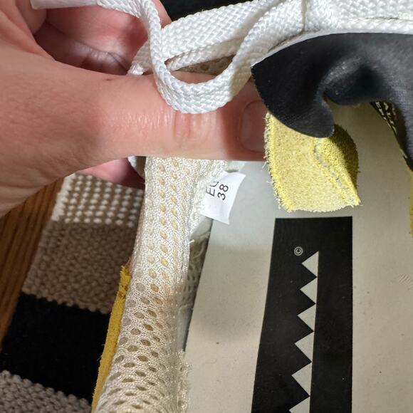 RUN OF MANGO SNEAKERS Women EU38 Yellow LEMONADE Made in Italy Suede Chunky - Picture 5 of 11